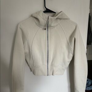 Lululemon bone scuba full zip cropped